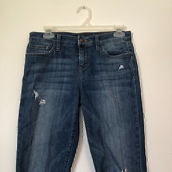 JOES JOE'S JEANS Frida Medium Wash Distressed Ripped Skinny Cropped Ankle Jeans - Picture 3 of 10